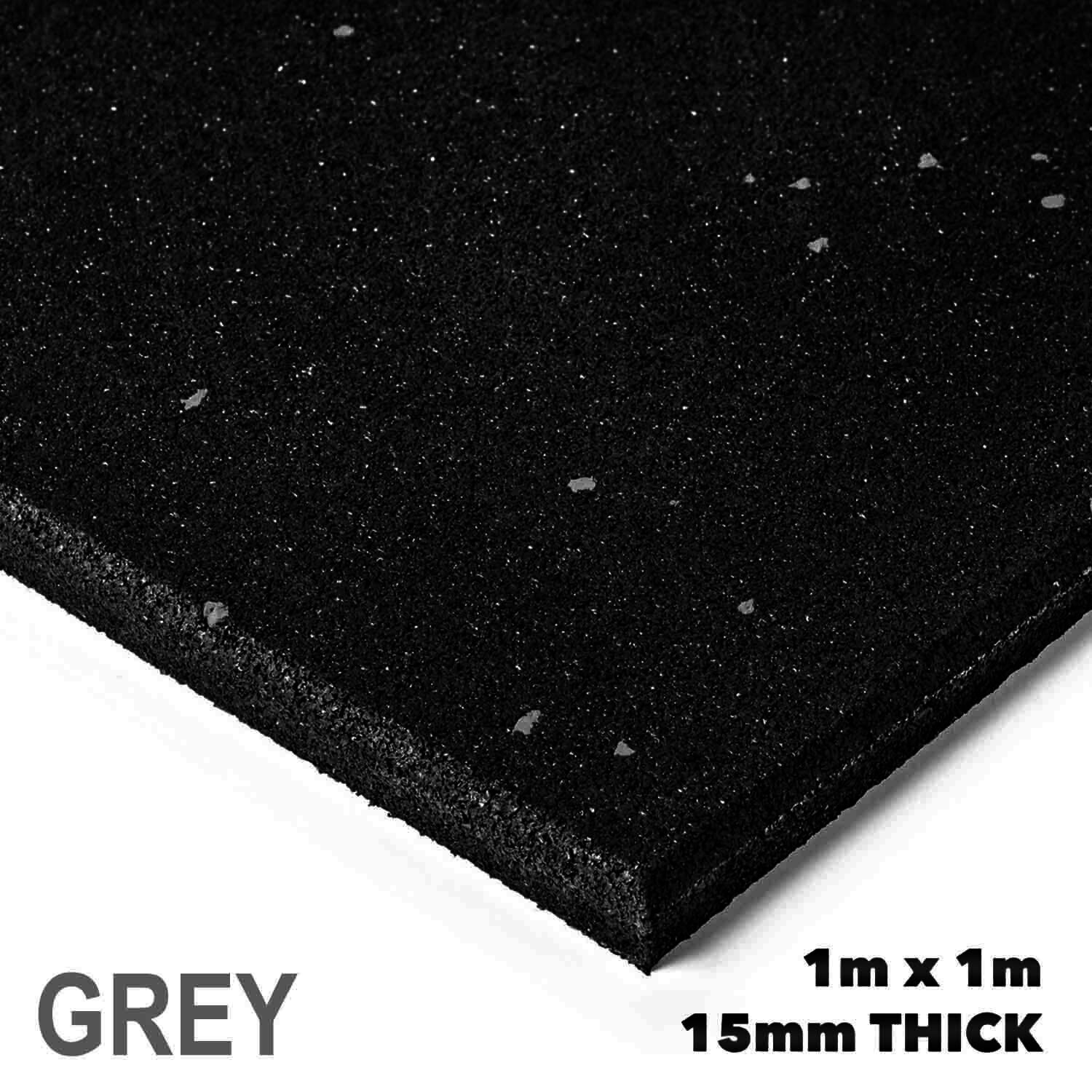 Armortech 25 Pack Grey 15mm Rubber Gym Flooring Mats