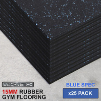 Armortech 25 Pack Blue 15mm Rubber Gym Flooring Mats