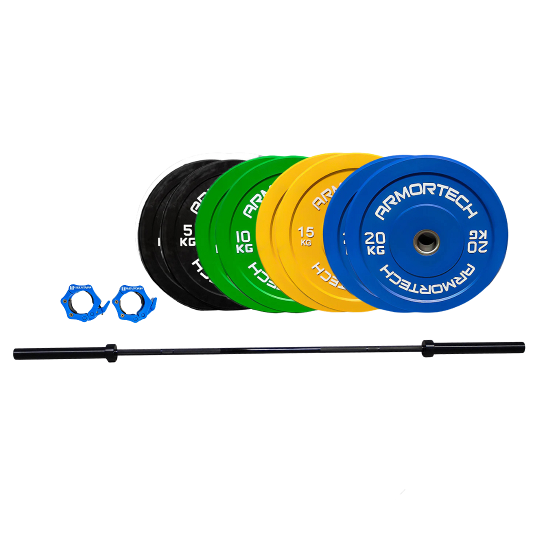 120kg Colour Bumper Men's Competition Package – Flex Fitness Equipment ...